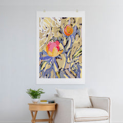 83 Oranges Blooms in The Butter Forest Art Print