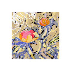 83 Oranges Blooms in The Butter Forest Art Print