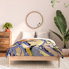 83 Oranges Blooms in The Butter Forest Comforter