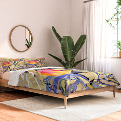 83 Oranges Blooms in The Butter Forest Comforter
