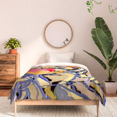 83 Oranges Blooms in The Butter Forest Comforter