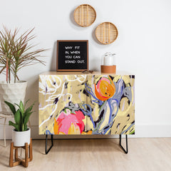 83 Oranges Blooms in The Butter Forest Credenza
