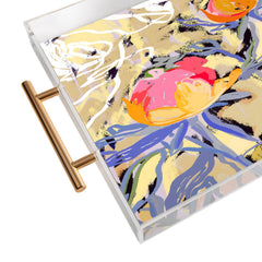 83 Oranges Blooms in The Butter Forest Acrylic Tray