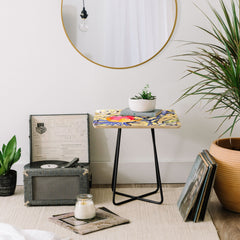 83 Oranges Blooms in The Butter Forest Side Table