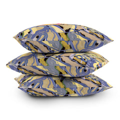 83 Oranges Blooms in The Butter Forest Outdoor Throw Pillow