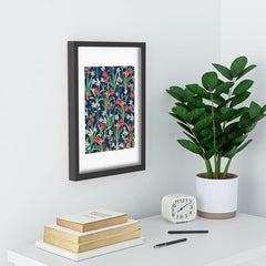 83 Oranges Blossom Botanical Recessed Framing Rectangle