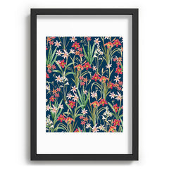 83 Oranges Blossom Botanical Recessed Framing Rectangle