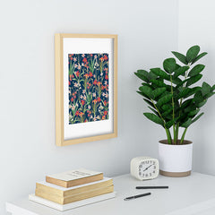 83 Oranges Blossom Botanical Recessed Framing Rectangle
