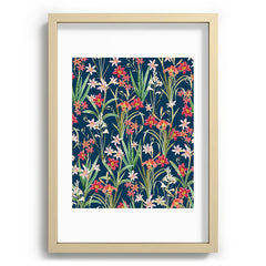 83 Oranges Blossom Botanical Recessed Framing Rectangle