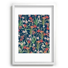 83 Oranges Blossom Botanical Recessed Framing Rectangle