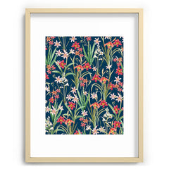 83 Oranges Blossom Botanical Recessed Framing Rectangle