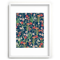 83 Oranges Blossom Botanical Recessed Framing Rectangle