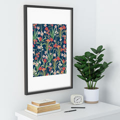 83 Oranges Blossom Botanical Recessed Framing Rectangle