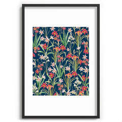 83 Oranges Blossom Botanical Recessed Framing Rectangle