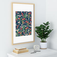 83 Oranges Blossom Botanical Recessed Framing Rectangle