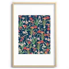 83 Oranges Blossom Botanical Recessed Framing Rectangle