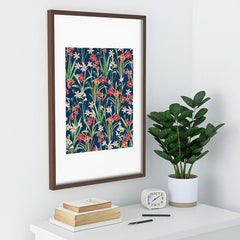 83 Oranges Blossom Botanical Recessed Framing Rectangle