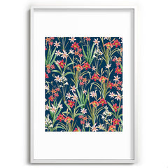 83 Oranges Blossom Botanical Recessed Framing Rectangle