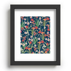 83 Oranges Blossom Botanical Recessed Framing Rectangle