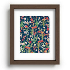 83 Oranges Blossom Botanical Recessed Framing Rectangle