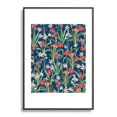 83 Oranges Blossom Botanical Metal Framed Art Print