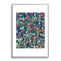 83 Oranges Blossom Botanical Metal Framed Art Print