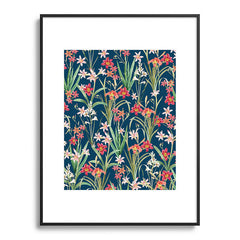 83 Oranges Blossom Botanical Metal Framed Art Print