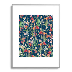 83 Oranges Blossom Botanical Metal Framed Art Print