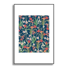 83 Oranges Blossom Botanical Metal Framed Art Print