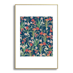 83 Oranges Blossom Botanical Metal Framed Art Print