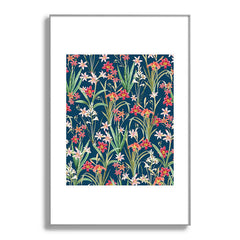 83 Oranges Blossom Botanical Metal Framed Art Print
