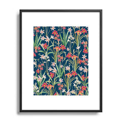 83 Oranges Blossom Botanical Metal Framed Art Print