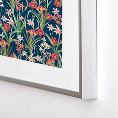 83 Oranges Blossom Botanical Metal Framed Art Print