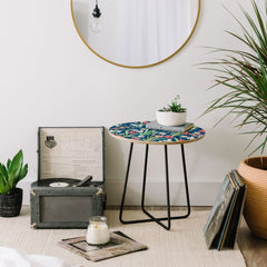 83 Oranges Blossom Botanical Round Side Table