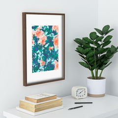 83 Oranges Blossomed Garden Recessed Framing Rectangle