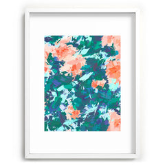 83 Oranges Blossomed Garden Recessed Framing Rectangle
