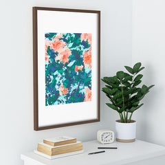 83 Oranges Blossomed Garden Recessed Framing Rectangle