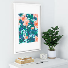 83 Oranges Blossomed Garden Recessed Framing Rectangle