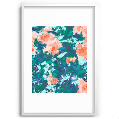 83 Oranges Blossomed Garden Recessed Framing Rectangle