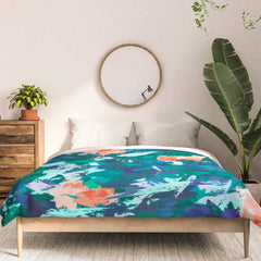 83 Oranges Blossomed Garden Comforter