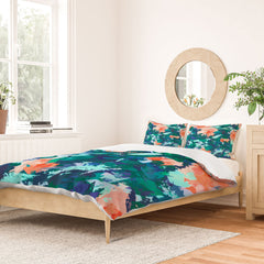 83 Oranges Blossomed Garden Duvet Cover