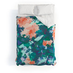 83 Oranges Blossomed Garden Duvet Cover