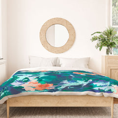 83 Oranges Blossomed Garden Duvet Cover
