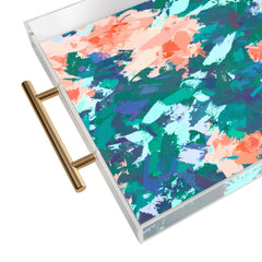83 Oranges Blossomed Garden Acrylic Tray