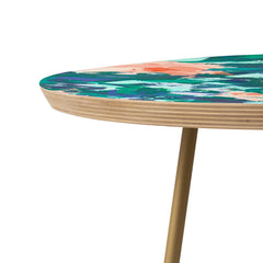 83 Oranges Blossomed Garden Round Side Table