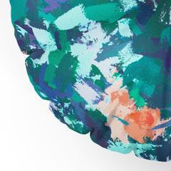 83 Oranges Blossomed Garden Floor Pillow Round