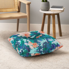 83 Oranges Blossomed Garden Floor Pillow Square