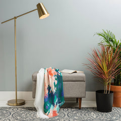 83 Oranges Blossomed Garden Throw Blanket