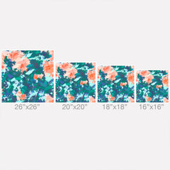 83 Oranges Blossomed Garden Throw Pillow