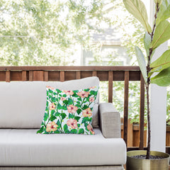 83 Oranges Blush Blossom Outdoor Throw Pillow